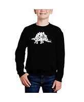 Stegosaurus - Big Boy's Word Art Crewneck Sweatshirt