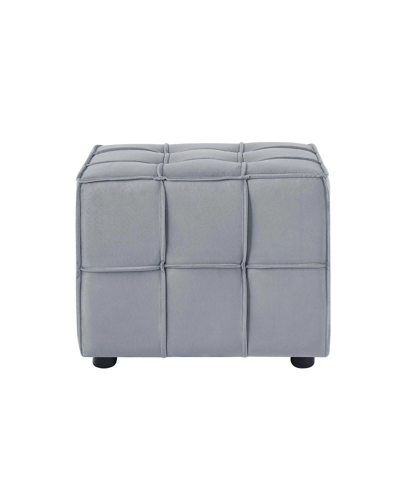 Loft Lyfe Nitudra Velvet Cube Ottoman