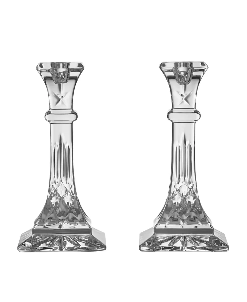 Lismore 8" Candlestick, Set of 2