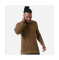 Campus Sutra Men's Brown Textured Knit Pullover Sweater