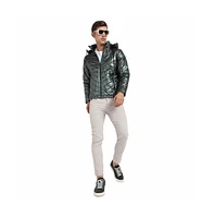 Campus Sutra Men's Forest Green Zip-Front Quilted Puffer Jacket