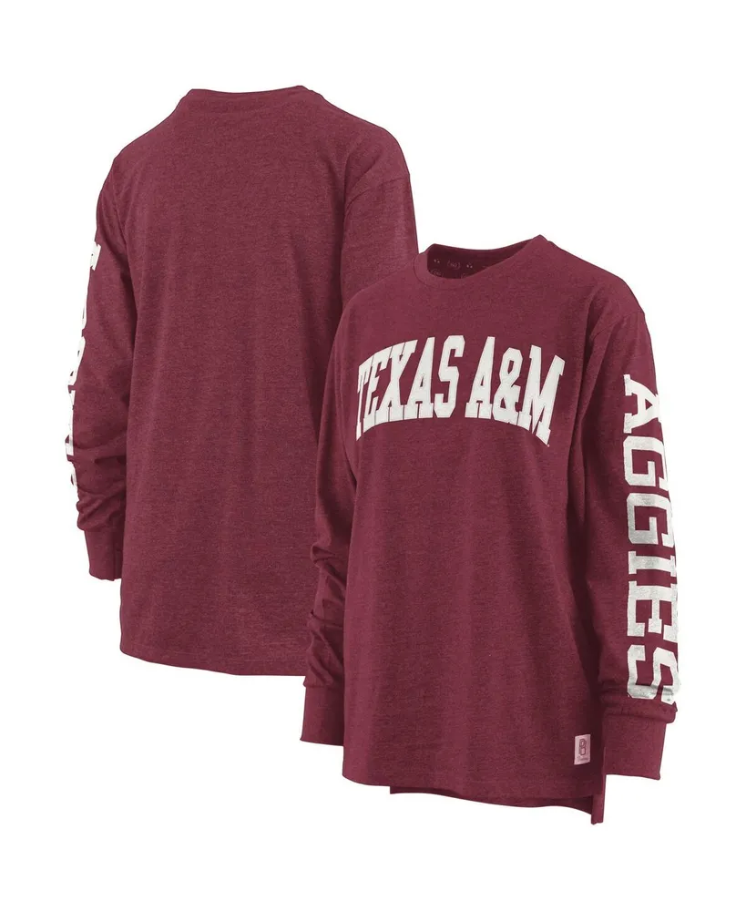 Women's Pressbox Maroon Texas A&M Aggies Two-Hit Canyon Long Sleeve T-shirt