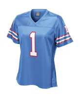 Women's Fanatics Warren Moon Light Blue Houston Oilers Gridiron Classics Retired Player Replica Jersey