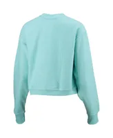 Women's League Collegiate Wear Light Blue Alabama Crimson Tide Corded Timber Cropped Pullover Sweatshirt