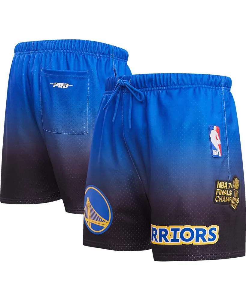 Men's Pro Standard Royal, Black Golden State Warriors Ombre Mesh Shorts