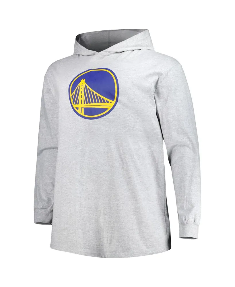 Men's Fanatics Heather Gray Golden State Warriors Big and Tall Pullover Hoodie
