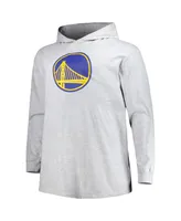 Men's Fanatics Heather Gray Golden State Warriors Big and Tall Pullover Hoodie