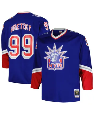 Men's Mitchell & Ness Wayne Gretzky Blue New York Rangers Big and Tall Line Player Jersey