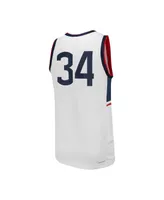 Men's Nike #34 White UConn Huskies Replica Basketball Jersey