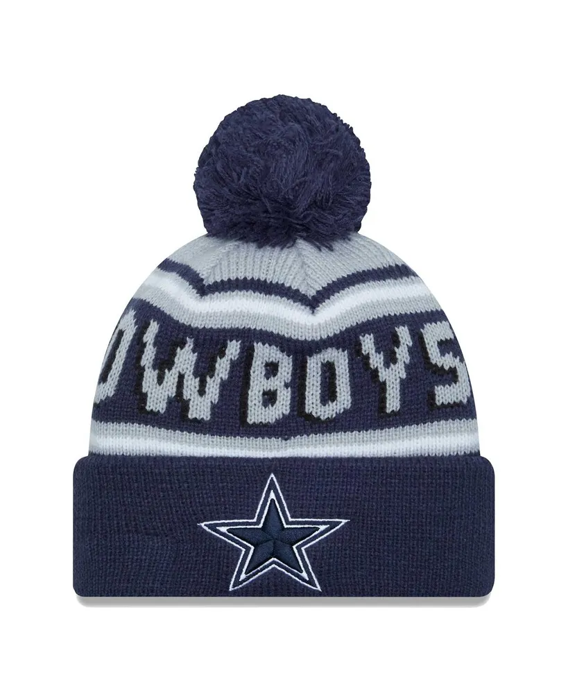 Men's New Era Navy Dallas Cowboys Main Cuffed Knit Hat with Pom