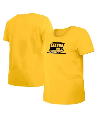Women's New Era Gold Golden State Warriors 2023/24 City Edition T-shirt