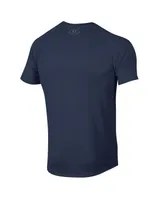Men's Under Armour Navy Midshipmen Silent Service Stacked Slim Fit Tech T-shirt