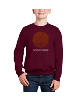 Occupy Mars - Big Boy's Word Art Crewneck Sweatshirt