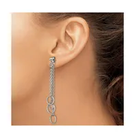 Chisel Stainless Steel Multi Circles Front and Back Dangle Earrings