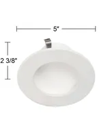Tesler 4" White Retrofit 10W Led Dome Recessed Downlights 4-Pack