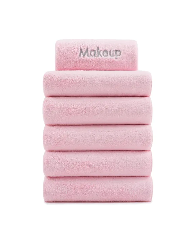 Arkwright Home Makeup Remover Wash Cloths (Pack of 6), Soft Coral