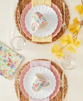 Tabletops Gallery Spring Bliss Scalloped Salad Plates, Set of 4