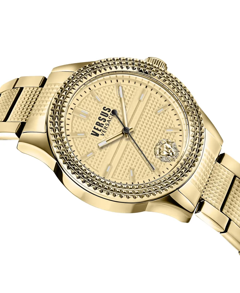 Versus Versace Women's Bayside Three Hand Gold-Tone Stainless Steel Watch 38mm