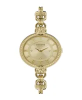 Versus Versace Women's Les Docks Two Hand Gold-Tone Stainless Steel Watch 36mm