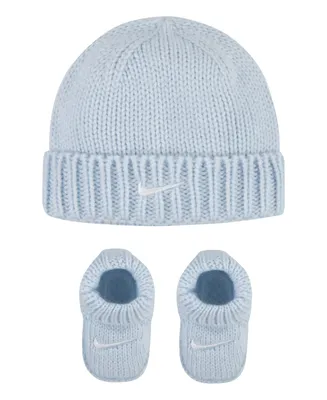 Nike Baby Boys or Girls Cable Knit Hat and Booties, 2 Piece Set