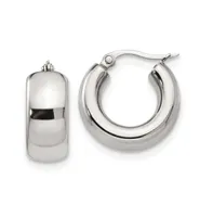 Chisel Stainless Steel Polished Hoop Earrings