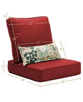 Aoodor Dining Chair Seat Cushion 22” W x 24” D x 5.1” H, Green Back Cushion for Indoor&Outdoor