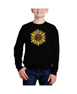 Sunflower - Big Boy's Word Art Crewneck Sweatshirt