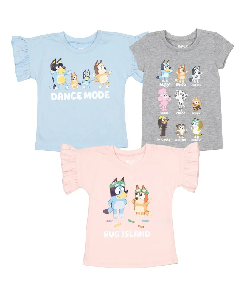 Bluey Toddler, Child Bluey Bingo and Friends 3 Pack Graphic T-Shirts