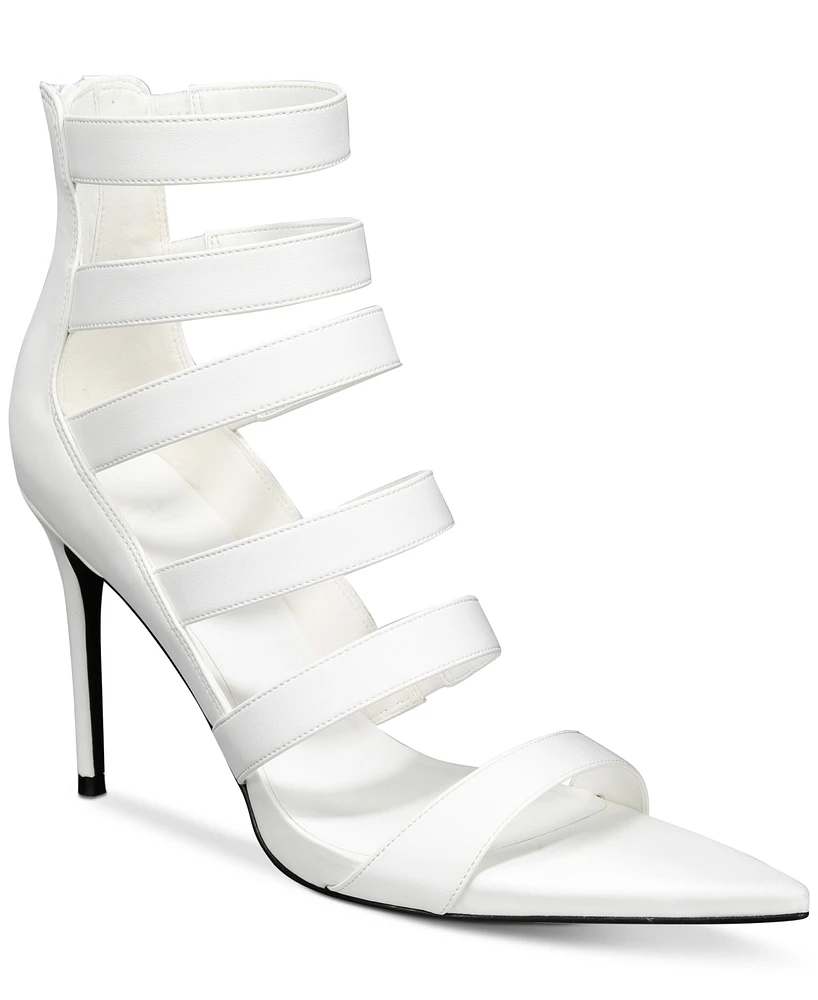 Aaj by Aminah Women's Natalya Pointed-Toe Strappy Dress Sandals