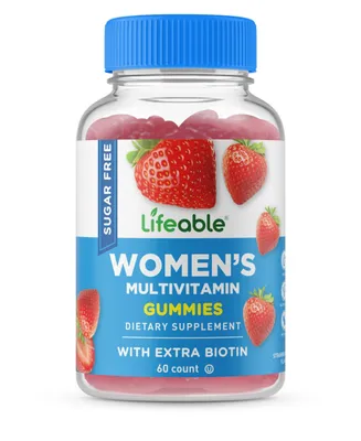Lifeable Sugar Free Multivitamin for Women Gummies - Immunity, Digestion, Bones, And Skin - Great Tasting, Dietary Supplement Vitamins