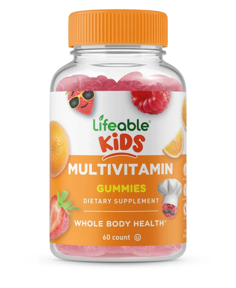 Lifeable Kids Multivitamin Gummies - Immunity And Metabolism - Great Tasting Natural Flavor, Dietary Supplement Vitamins