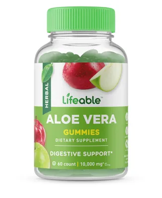 Lifeable Aloe Vera Supplement 50 mg Gummies - Digestive System - Great Tasting Natural Flavor, Herbal Supplement Vitamins - 60 Gummies