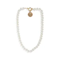 Sohi Women's White Pearl Strand Necklace