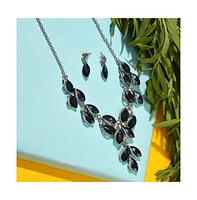 Sohi Women's Blue Stone Drop Jewelry Set