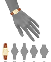 Anne Klein Women's Quartz Brown Crocograin Leather Watch, 20mm