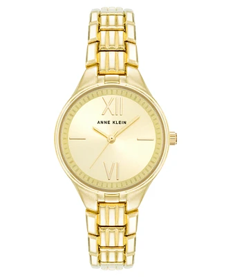 Anne Klein Women's Quartz Round Gold-Tone Alloy Watch, 28mm