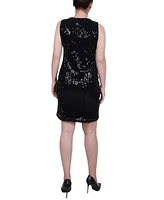 Ny Collection Women's Sequined Bolero Jacket and Dress, 2 Piece Set