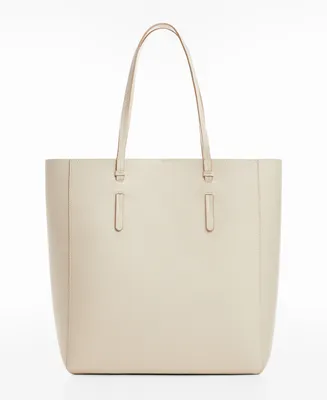 Mango Women's Leather-Effect Shopper Bag