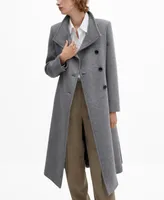 Mango Women's Belted Woolen Coat