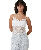 Cotton On Women's Lace Slip Maxi Dress