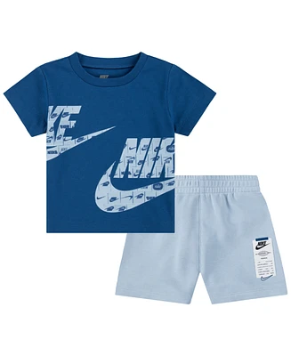 Nike Toddler Boys Split French Terry T-shirt and Shorts, 2 Piece Set
