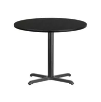 Emma+Oliver 36" Round Laminate Table Top With 30"X30" Height Base