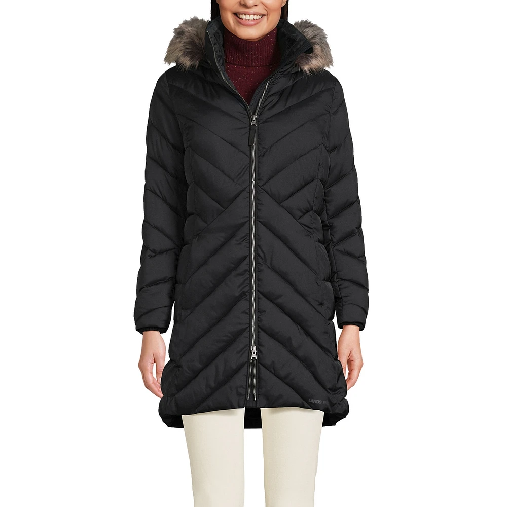 Lands' End Women's Insulated Cozy Fleece Lined Winter Coat