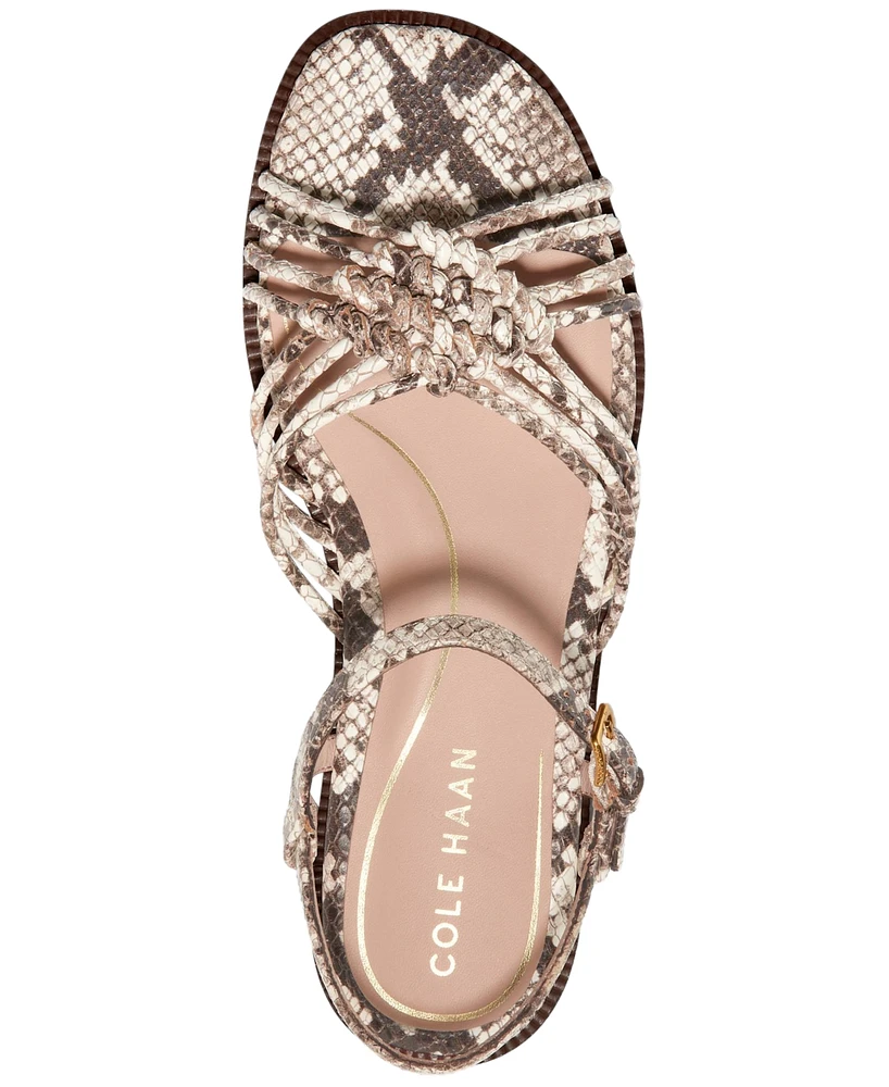 Cole Haan Women's Jitney Ankle-Strap Knotted Flat Sandals