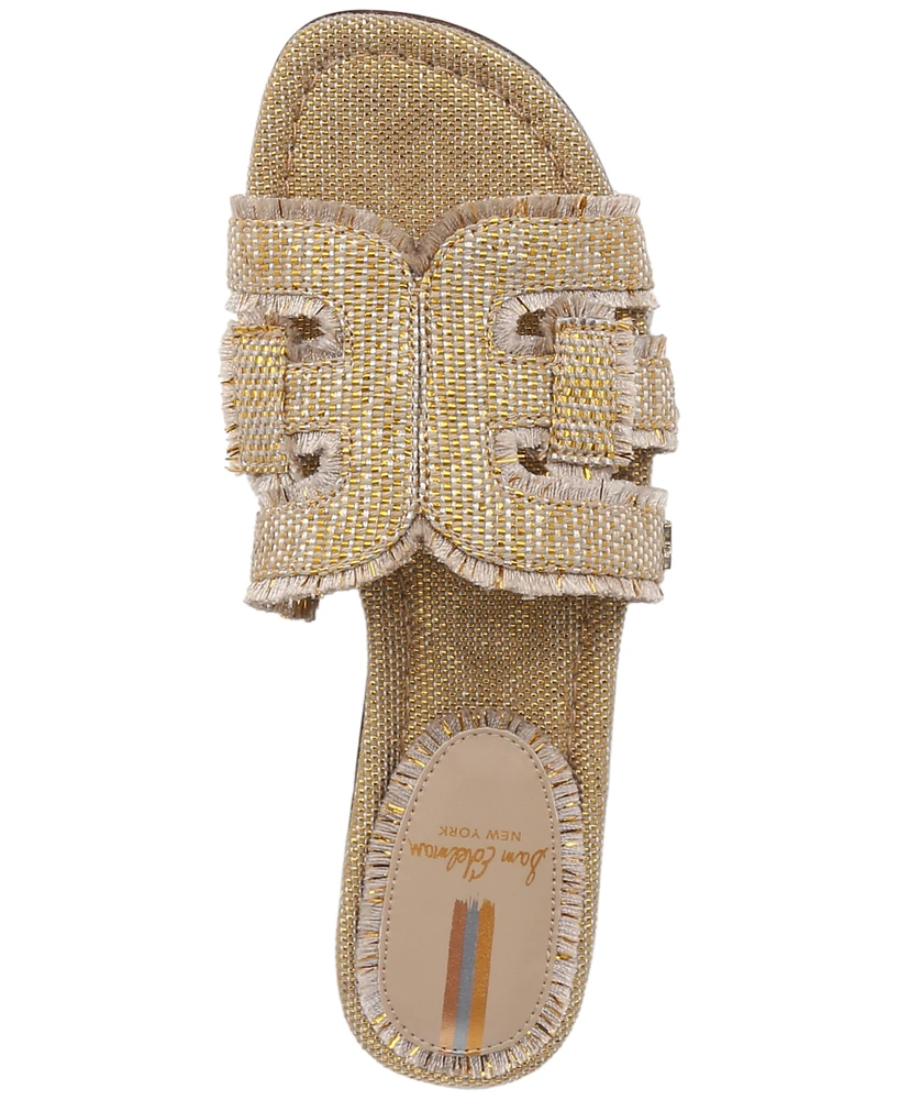 Sam Edelman Women's Bay Fray Emblem Slide Sandals