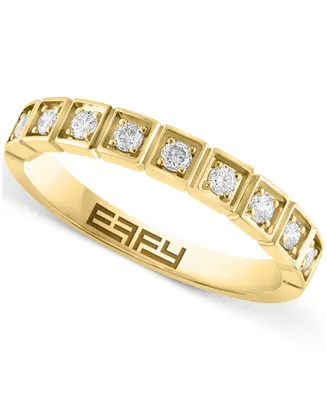 Effy Certified Diamond Square-Set Band (1/4 ct. t.w.) in 14k Gold