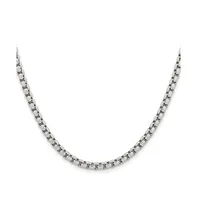 Chisel Stainless Steel 3.9mm Rounded Box Chain Necklace
