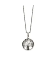 Chisel Antiqued Tree of Life Pendant Cable Chain Necklace