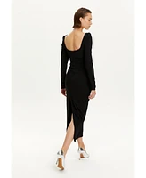 Women's Cut-Out Midi Dress