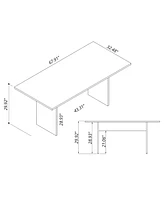 Manhattan Comfort Nomad 67.91" Medium Density Fiberboard Rectangular Dining Table